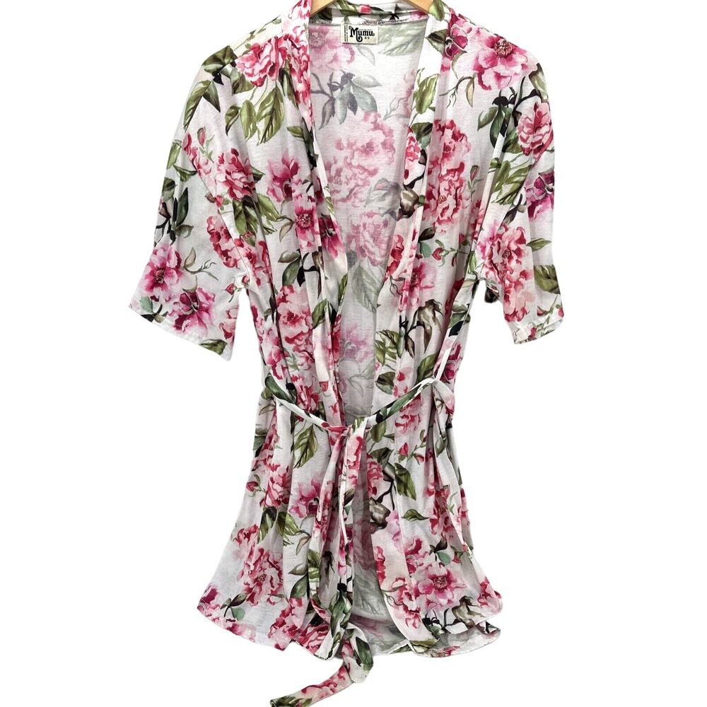 Show Me Your Mumu ONE SIZE Womens Short Robe Floral Belted